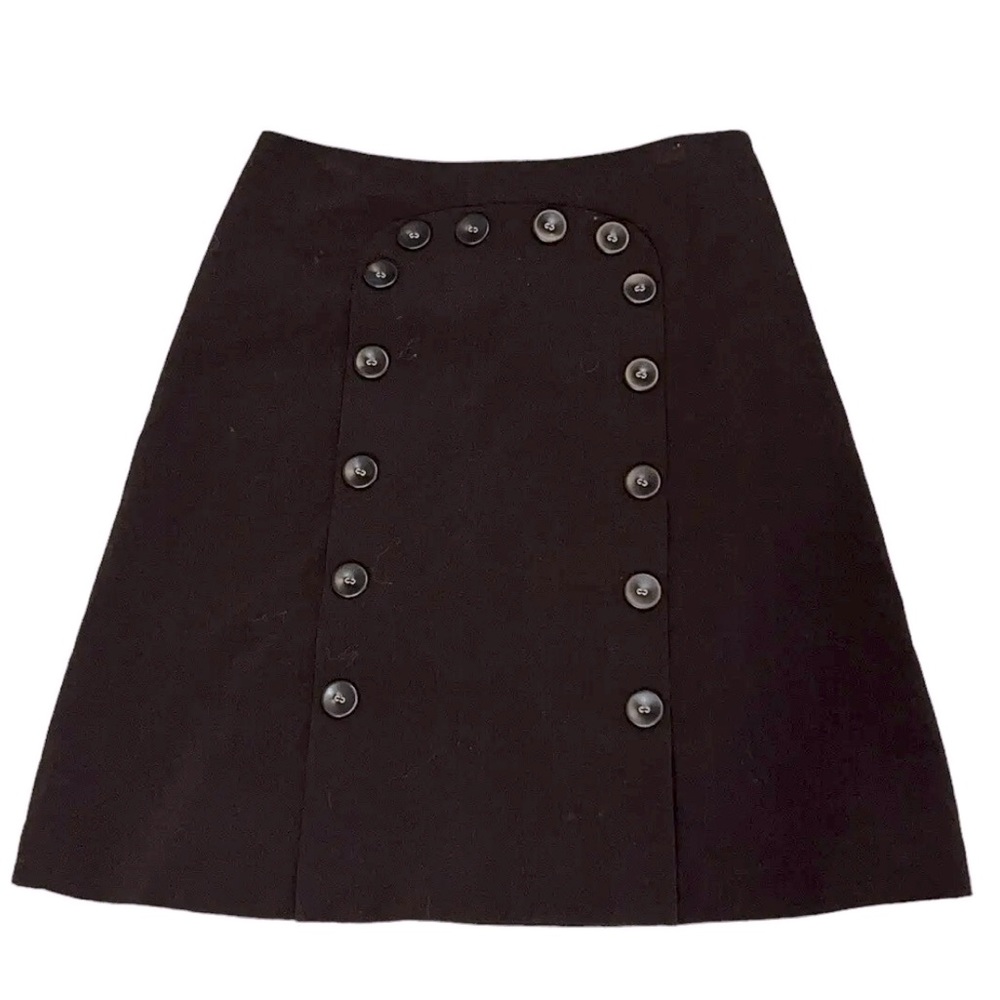 Anthropologie Riding  Skirt  Women’s Brown Straight Midi Side ZIpper Sz 4 27”